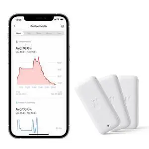 IP65 Indoor Outdoor Hygrometer Thermometer Wireless 3Packs, 394ft Bluetooth Range, Refrigerator Thermometer, Dewpoint/VPD/Absolute Humidity Sensor, 2-Year Battery Life, Free Data Storage IP65 Indoor Outdoor Hygrometer Thermometer Wireless 3Packs, 394ft Bluetooth Range, Refrigerator Thermometer, Dewpoint/VPD/Absolute Humidity Sensor, 2-Year Battery Life, Free Data Storage