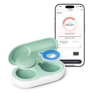 Wearable Digital Thermometer for Baby, Medical-Grade Accurate Smart Thermometer, Instant Reads, APP Real-time Monitoring Thermometer for Kids & Infants, Hypoallergenic 3M Stiker,Bluetooth Wearable Digital Thermometer for Baby, Medical-Grade Accurate Smart Thermometer, Instant Reads, APP Real-time Monitoring Thermometer for Kids & Infants, Hypoallergenic 3M Stiker,Bluetooth