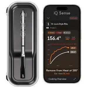 Sense | Smart Wireless Meat Thermometer | Ultra-Thin Probe | WiFi Unlimited Range | 1000°F Heat Safe | 5 Sensors | BBQ, Grill, Oven, Smoker, Air Fryer | Gen3 Sense | Smart Wireless Meat Thermometer | Ultra-Thin Probe | WiFi Unlimited Range | 1000°F Heat Safe | 5 Sensors | BBQ, Grill, Oven, Smoker, Air Fryer | Gen3