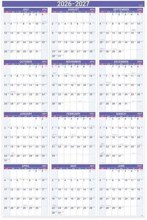 2026-2027 Yearly Wall Calendar - Calendar 2026-2027, July 2026 - June 2027, Large Wall Calendar 26-27, 34.8" x 22.8"(Open), Full Year Calendar Large, One Page Vertical with Round Stickers - Purple 2026-2027 Yearly Wall Calendar - Calendar 2026-2027, July 2026 - June 2027, Large Wall Calendar 26-27, 34.8" x 22.8"(Open), Full Year Calendar Large, One Page Vertical with Round Stickers - Purple