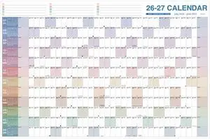 Yearly Wall Calendar 2026-2027 - Large Yearly Calendar 2026-2027, Jul 2026 - Jun 2027, 38.2'' x 25.2'' (Open), 12 Months, Thick Yearly Wall Calendar with To-do Lists, Notes, Stickers, All At One Page Yearly Wall Calendar 2026-2027 - Large Yearly Calendar 2026-2027, Jul 2026 - Jun 2027, 38.2'' x 25.2'' (Open), 12 Months, Thick Yearly Wall Calendar with To-do Lists, Notes, Stickers, All At One Page