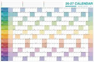 Yearly Wall Calendar 2026-2027 - Large Yearly Calendar 2026-2027, Jul 2026 - Jun 2027, 38.2'' x 25.2'' (Open), 12 Months, Thick Yearly Wall Calendar with To-do Lists, Notes, Stickers, All At One Page Yearly Wall Calendar 2026-2027 - Large Yearly Calendar 2026-2027, Jul 2026 - Jun 2027, 38.2'' x 25.2'' (Open), 12 Months, Thick Yearly Wall Calendar with To-do Lists, Notes, Stickers, All At One Page