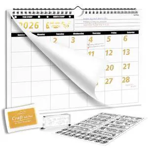 undated wall calendar, 24-Month Calendar Planner&Number Stamps,11.8"x8.6" undated wall calendar, 24-Month Calendar Planner&Number Stamps,11.8"x8.6"