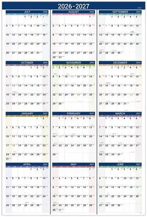 2026-2027 Yearly Wall Calendar - Calendar 2026-2027, JUL 2026 - JUN 2027, Yearly Calendar/Planner, 34.3" x 22.8"(Open), Large Wall Calendar 26-27 with Premium Paper, Double-Sided Small Round Sticks, 2026-2027 Yearly Wall Calendar - Calendar 2026-2027, JUL 2026 - JUN 2027, Yearly Calendar/Planner, 34.3" x 22.8"(Open), Large Wall Calendar 26-27 with Premium Paper, Double-Sided Small Round Sticks,