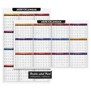 2026 Full Desk Calendar - 11 x 17 Large Size 12 Month Wall Planner for Office and Homes - 2 Sided Vertical and Horizontal Reversible - Printed on Thick & Durable 80lb Cardstock (216 gsm) - 2 Per Pack 2026 Full Desk Calendar - 11 x 17 Large Size 12 Month Wall Planner for Office and Homes - 2 Sided Vertical and Horizontal Reversible - Printed on Thick & Durable 80lb Cardstock (216 gsm) - 2 Per Pack
