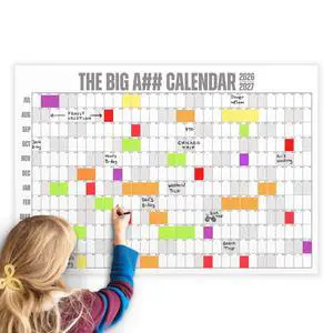 Academic Year Wall Calendar July 2026 to June 2027 Dry-Erase Includes 1 Marker & 100 Labels Lightweight, Easy to Hang Yearly Calendar Year at a Glance Plan Big Goals & Adventures Gray Academic Year Wall Calendar July 2026 to June 2027 Dry-Erase Includes 1 Marker & 100 Labels Lightweight, Easy to Hang Yearly Calendar Year at a Glance Plan Big Goals & Adventures Gray