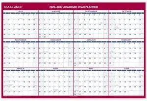 Dry Erase Calendar 2026-2027 Academic & Regular Year Wall Planner, 12-Month, 48" x 32", Double Sided, Horizontal (PM326S28) Dry Erase Calendar 2026-2027 Academic & Regular Year Wall Planner, 12-Month, 48" x 32", Double Sided, Horizontal (PM326S28)