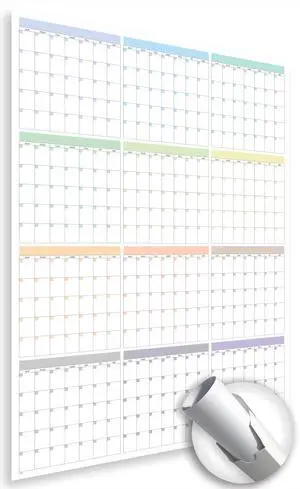 Large Wall Calendar Undated (39 x 27 inches) Double Sided Dry Erase Yearly & Monthly Wall Calendar, Big Erasable Planner for Home, Office, Classroom, Thick Paper with Gloss Lamination, Full Year View. Large Wall Calendar Undated (39 x 27 inches) Double Sided Dry Erase Yearly & Monthly Wall Calendar, Big Erasable Planner for Home, Office, Classroom, Thick Paper with Gloss Lamination, Full Year View.