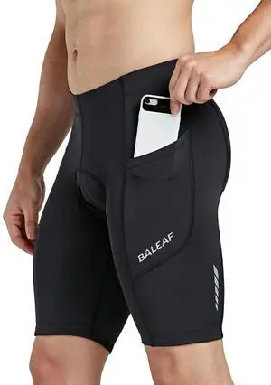 Men's Bike Shorts 3D Padded Cycling Road Biking Bicycle Riding Clothes Pockets UPF 50+ MTB Accessories Tights Black L Men's Bike Shorts 3D Padded Cycling Road Biking Bicycle Riding Clothes Pockets UPF 50+ MTB Accessories Tights Black L