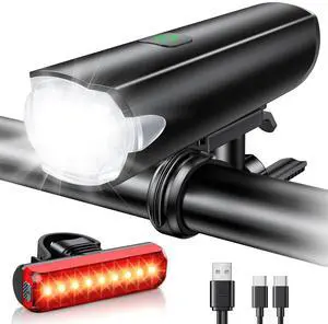 2026 New 1200LM Wide Angle Bike Lights for Night Riding, 3+5 Modes & IP65 Waterproof Bicycle Lights Front and Rear, Long-Lasting USB Rechargeable Sports Scooter Accessories for Men Women 2026 New 1200LM Wide Angle Bike Lights for Night Riding, 3+5 Modes & IP65 Waterproof Bicycle Lights Front and Rear, Long-Lasting USB Rechargeable Sports Scooter Accessories for Men Women