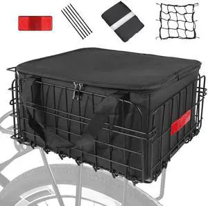Bike Basket Rear, Folding Bicycle Basket with Removable Waterproof Liner Bag, Rear Bike Cargo Rack, Bike Accessories Frame Basket for Adult Women Men Carrying Dogs,Pet,Grocery,Quick Release Design Bike Basket Rear, Folding Bicycle Basket with Removable Waterproof Liner Bag, Rear Bike Cargo Rack, Bike Accessories Frame Basket for Adult Women Men Carrying Dogs,Pet,Grocery,Quick Release Design