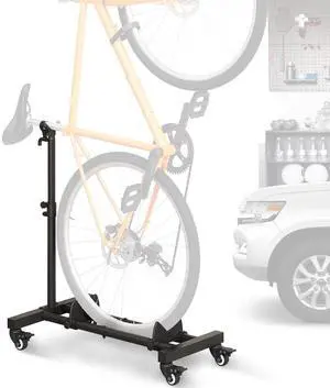 Vertical Bike Stand, Freestanding Bike Rack Garage Storage Upright Bicycle Floor Stand Indoor Bike Holder with Adjustable Height for Garage & Apartment - for Wheels Sizes up to 29 Vertical Bike Stand, Freestanding Bike Rack Garage Storage Upright Bicycle Floor Stand Indoor Bike Holder with Adjustable Height for Garage & Apartment - for Wheels Sizes up to 29