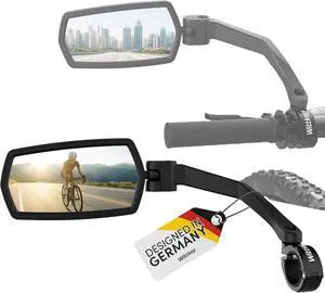Bike mirror | Large HD field of vision | 360° rotatable & foldable | Mounting above & below | Break-proof & durable | ebike accessories, bike mirror handlebar mount, bicycle mirrors Bike mirror | Large HD field of vision | 360° rotatable & foldable | Mounting above & below | Break-proof & durable | ebike accessories, bike mirror handlebar mount, bicycle mirrors
