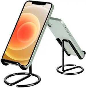 Cell Phone Stand for Desk, Cute Metal Black Cell Phone Stand Holder Desk Accessories, Compatible with All Mobile Phones, iPhone, iPad Cell Phone Stand for Desk, Cute Metal Black Cell Phone Stand Holder Desk Accessories, Compatible with All Mobile Phones, iPhone, iPad