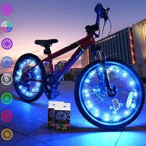 2 Tire Pack LED Bike Wheel Lights Ultra Bright Waterproof Bicycle Spoke Lights Cycling Decoration Safety Warning Tire Strip Light for Kids Adults Night Riding 2 Tire Pack LED Bike Wheel Lights Ultra Bright Waterproof Bicycle Spoke Lights Cycling Decoration Safety Warning Tire Strip Light for Kids Adults Night Riding