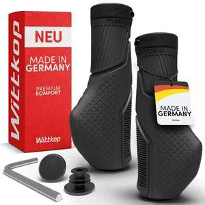 Bike Grips with Innovative 3-Zone Design Made in Germany I Ergonomic Design with Non-Slip, Comfort, and EFC Zones for Optimized Grip & Comfort I Bike Grips Handlebar Bike Grips with Innovative 3-Zone Design Made in Germany I Ergonomic Design with Non-Slip, Comfort, and EFC Zones for Optimized Grip & Comfort I Bike Grips Handlebar