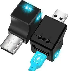 2 Pcs Car USB LED Lights with Dual Charging Ports Type-A and Type-C Mini Type A Interior Atmosphere Light 5V/2A Smart USB Light, Button Control Night Lamp for Car Suv Truck Laptop Office Decor 2 Pcs Car USB LED Lights with Dual Charging Ports Type-A and Type-C Mini Type A Interior Atmosphere Light 5V/2A Smart USB Light, Button Control Night Lamp for Car Suv Truck Laptop Office Decor