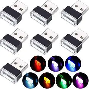 7 Pieces Mini USB LED Light Car Interior Lights USB LED Atmosphere Lamp Light Plug-in 5V Universal USB Light Interior Ambient Lighting Kit for Cars Laptops Night Led Lights Decoration (7 Colors) 7 Pieces Mini USB LED Light Car Interior Lights USB LED Atmosphere Lamp Light Plug-in 5V Universal USB Light Interior Ambient Lighting Kit for Cars Laptops Night Led Lights Decoration (7 Colors)