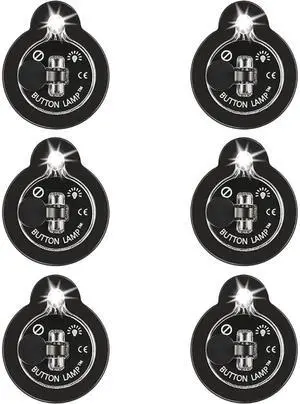Button LAMP Adhesive LEDs Light Package - Lightweight, Ultra Small, Ultra Bright LED Utility Lights (6 Pack) Button LAMP Adhesive LEDs Light Package - Lightweight, Ultra Small, Ultra Bright LED Utility Lights (6 Pack)