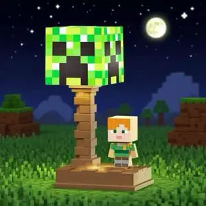 Pixel LED Night Light, 5-Color Adjustable, Pixel Game Desktop Ambient Light, Touch Control Bedside Atmosphere Light, USB Powered, Perfect Bedroom Decoration and Gift for Gamers. (Creeper) Pixel LED Night Light, 5-Color Adjustable, Pixel Game Desktop Ambient Light, Touch Control Bedside Atmosphere Light, USB Powered, Perfect Bedroom Decoration and Gift for Gamers. (Creeper)