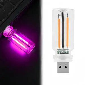 Transform Your Space with USB Nightlight! New Touch Bedside Car Atmosphere Light, DIY Romantic Mini Ceramic LED Glass Bottle Purple Light Transform Your Space with USB Nightlight! New Touch Bedside Car Atmosphere Light, DIY Romantic Mini Ceramic LED Glass Bottle Purple Light