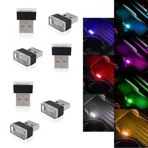 7PCS USB LED Car Interior Atmosphere Lamp, Portable Mini Auto LED Decor Night Light, Plug-in USB Interface Ambient Lighting Kit, Universal Car Interior Accessories (Multi-Color) 7PCS USB LED Car Interior Atmosphere Lamp, Portable Mini Auto LED Decor Night Light, Plug-in USB Interface Ambient Lighting Kit, Universal Car Interior Accessories (Multi-Color)