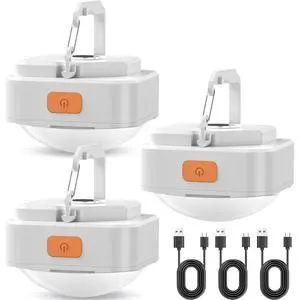 3 Pack LED Rechargeable Camping Lights Tent Lantern Mini Emergency 3 Pack LED Rechargeable Camping Lights Tent Lantern Mini Emergency
