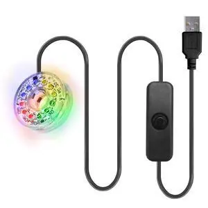 LED Aquarium Light, Colorful Submersible LED Light Waterproof USB Underwater Light for Aquarium Fish Tank LED Aquarium Light, Colorful Submersible LED Light Waterproof USB Underwater Light for Aquarium Fish Tank