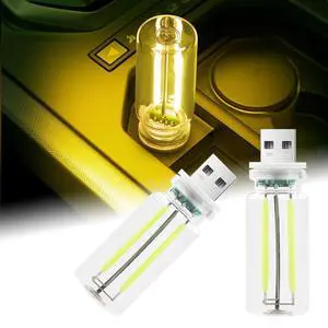 2Pcs Car USB Night Light, Touch Adjustment LED Ambient Lighting Plug in USB Automotive Night Lamps, Mini LED Bulb for Car, Camping, Holiday, Decoration, Bedroom, Party(Yellow) 2Pcs Car USB Night Light, Touch Adjustment LED Ambient Lighting Plug in USB Automotive Night Lamps, Mini LED Bulb for Car, Camping, Holiday, Decoration, Bedroom, Party(Yellow)