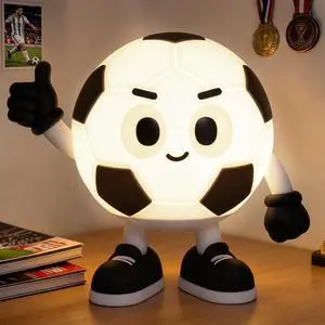 Soccer Night Light, Classic Colorway Soccer Gifts for Kids, Soccer Decor for Game Nights, Silicone Soccer Lamp for Bedroom with Timer Function, 7 Colors Changing with USB Rechargeable Soccer Night Light, Classic Colorway Soccer Gifts for Kids, Soccer Decor for Game Nights, Silicone Soccer Lamp for Bedroom with Timer Function, 7 Colors Changing with USB Rechargeable