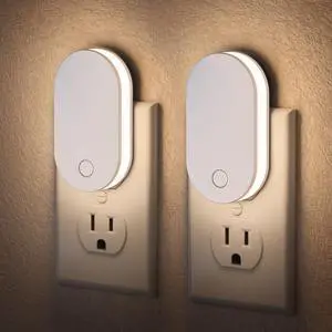 Night Lights Plug into Wall 2Pack LED Plug in Night Light with Dusk to Dawn Light Sensor, 1W 3000K Dimmable NightLight for Bathroom Hallway Bedroom Kids Room Night Lights Plug into Wall 2Pack LED Plug in Night Light with Dusk to Dawn Light Sensor, 1W 3000K Dimmable NightLight for Bathroom Hallway Bedroom Kids Room