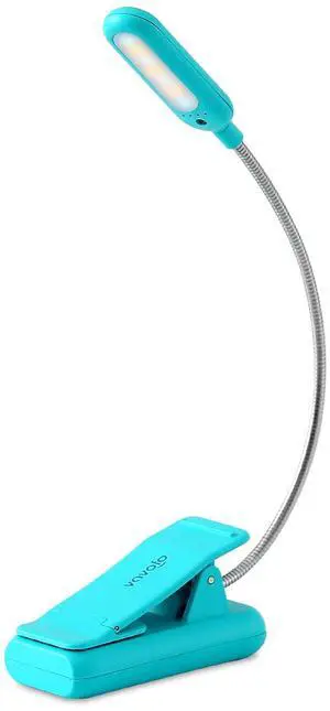 Clip On Book Light for Bed Kids, 7 LED Reading Light with 9-Level Warm Cool White Daylight, Eye Care Lamp with Power Indicator for Bookworms (Blue) Clip On Book Light for Bed Kids, 7 LED Reading Light with 9-Level Warm Cool White Daylight, Eye Care Lamp with Power Indicator for Bookworms (Blue)