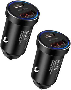 2Pack 12v USB Charger USBC Car Charger Adapter, Mini Car Phone Adapter USBC 2Pack 12v USB Charger USBC Car Charger Adapter, Mini Car Phone Adapter USBC