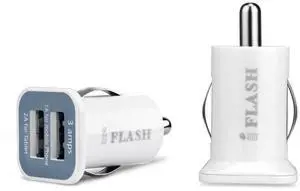 Dual USB Car Lighter Charger Adapter with 3A Output - fast Heavy Duty Ouput - Support Apple iPad Pro / Air 2 / mini 2/3/4 iPhone X / 8 Plus / 7 / 6S Plus / 6 / SE /5S (White) Dual USB Car Lighter Charger Adapter with 3A Output - fast Heavy Duty Ouput - Support Apple iPad Pro / Air 2 / mini 2/3/4 iPhone X / 8 Plus / 7 / 6S Plus / 6 / SE /5S (White)
