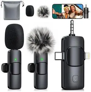 3-in-1 Mini Microphone for iPhone: Wireless Lavalier Microphone with 80ft Range & 15H Battery - Noise Reduction Lapel Mic, Real-Time Monitoring for Video Recording Power Conditioners 3-in-1 Mini Microphone for iPhone: Wireless Lavalier Microphone with 80ft Range & 15H Battery - Noise Reduction Lapel Mic, Real-Time Monitoring for Video Recording Power Conditioners