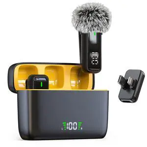 2 in 1 Wireless Lavalier Lapel Microphone for iPhone iPad Android 2 in 1 Wireless Lavalier Lapel Microphone for iPhone iPad Android