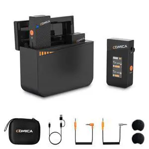 Vimo C3 Wireless Lavalier Microphone with Noise Cancellation, 656ft Transmission, Gain Control, Compact Wireless Lapel Microphone for DSLR Cameras/Android/Live-Streaming/Vlogging/YouTube Vimo C3 Wireless Lavalier Microphone with Noise Cancellation, 656ft Transmission, Gain Control, Compact Wireless Lapel Microphone for DSLR Cameras/Android/Live-Streaming/Vlogging/YouTube