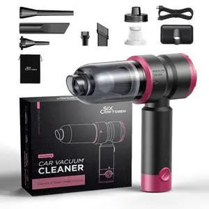 Handheld Car Vacuum Cleaner, 4-in-1 Cordless Rechargeable Mini Vacuum with Air Duster Quickly Clean Crumbs, Pet Hair & Crevices in Car, Office, Home. Ideal for Commuters & Office Workers (Pink) Handheld Car Vacuum Cleaner, 4-in-1 Cordless Rechargeable Mini Vacuum with Air Duster Quickly Clean Crumbs, Pet Hair & Crevices in Car, Office, Home. Ideal for Commuters & Office Workers (Pink)