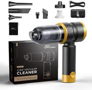 Handheld Car Vacuum Cleaner, 4-in-1 Cordless Rechargeable Mini Vacuum with Air Duster Quickly Clean Crumbs, Pet Hair & Crevices in Car, Office, Home. Ideal for Commuters & Office Workers (Gold) Handheld Car Vacuum Cleaner, 4-in-1 Cordless Rechargeable Mini Vacuum with Air Duster Quickly Clean Crumbs, Pet Hair & Crevices in Car, Office, Home. Ideal for Commuters & Office Workers (Gold)