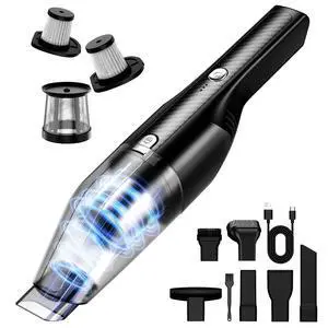 Handheld Vacuum Cordless - Car Vacuum Cleaner with 11000Pa Powerful Suction,1.2lbs Lightweight, Type-C Charge, Multiple Accessories, Portable Hand Vacuum for Home, Pet and Car Handheld Vacuum Cordless - Car Vacuum Cleaner with 11000Pa Powerful Suction,1.2lbs Lightweight, Type-C Charge, Multiple Accessories, Portable Hand Vacuum for Home, Pet and Car