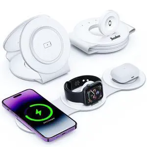 3 in 1 Wireless Charging Station for iPhone 15, Magnetic Foldable Travel Charger Station Stand 18W for iPhone Air 17 16 15 14 13 12 Pro/Max/Plus/Apple Watch All Series & Airpods 3 in 1 Wireless Charging Station for iPhone 15, Magnetic Foldable Travel Charger Station Stand 18W for iPhone Air 17 16 15 14 13 12 Pro/Max/Plus/Apple Watch All Series & Airpods