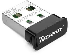 USB Bluetooth Adapter for Desktop PC, Plug&Play 5.3 Mini EDR Bluetooth Dongle Receiver & Transmitter for Laptop Computer Compatible with BT Headphones Keyboard Mouse Windows 11/10/8.1 USB Bluetooth Adapter for Desktop PC, Plug&Play 5.3 Mini EDR Bluetooth Dongle Receiver & Transmitter for Laptop Computer Compatible with BT Headphones Keyboard Mouse Windows 11/10/8.1