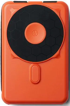 RIDGE Magnetic Power Bank Battery Pack 10,000mAh - Fast Charging, Compatible with MagSafe - Portable Charger Powerbank - with Built in Cables, Wireless Charging & Magnetic Attachment (Basecamp Orange) RIDGE Magnetic Power Bank Battery Pack 10,000mAh - Fast Charging, Compatible with MagSafe - Portable Charger Powerbank - with Built in Cables, Wireless Charging & Magnetic Attachment (Basecamp Orange)