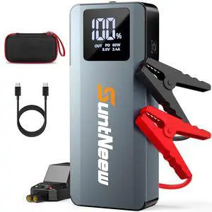 Jump Starter Power Bank 16000mAh, 12V Heavy-Duty Battery Booster for 8.0L Gas/6.5L Diesel Vehicles (Cars, Trucks, SUVs, ATVs), with PD 60W Fast Charging & LED Emergency Light Jump Starter Power Bank 16000mAh, 12V Heavy-Duty Battery Booster for 8.0L Gas/6.5L Diesel Vehicles (Cars, Trucks, SUVs, ATVs), with PD 60W Fast Charging & LED Emergency Light