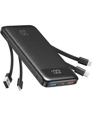 20000mAh Power Bank with 4 Built-in Cables 20000mAh Power Bank with 4 Built-in Cables