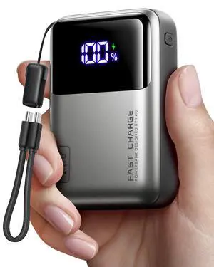 20000mAh Laptop Power Bank, Ultra Compact 65W PD Dual Fast Charging Portable Charger, Flight-Safe Battery Pack with USB C Cable for Steam Deck, Switch, Gaming, Students, Metallic Silver 20000mAh Laptop Power Bank, Ultra Compact 65W PD Dual Fast Charging Portable Charger, Flight-Safe Battery Pack with USB C Cable for Steam Deck, Switch, Gaming, Students, Metallic Silver