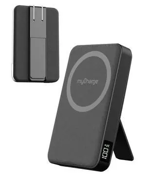 CliqLuxe+ Magnetic Wireless Power Bank 5,000mAh | iPhone & MagSafe Compatible | Qi2.2 25W Mag Safe Portable Charger | Built-in Wall Plug & Stand | 20W PD USB-C Port | Premium Black Fabric CliqLuxe+ Magnetic Wireless Power Bank 5,000mAh | iPhone & MagSafe Compatible | Qi2.2 25W Mag Safe Portable Charger | Built-in Wall Plug & Stand | 20W PD USB-C Port | Premium Black Fabric