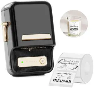 B21 Label Maker, Thermal Label Printer, Portable Inkless Label Makers for Home/Office/Business, with 1 Pack 50x30mm White Label, Compatible with iOS & Android (Black) B21 Label Maker, Thermal Label Printer, Portable Inkless Label Makers for Home/Office/Business, with 1 Pack 50x30mm White Label, Compatible with iOS & Android (Black)