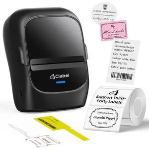 Label Maker Machine with Tape, 221B Thermal Bluetooth Label Printer 2 Inch Portable Barcode Inkless Sticker for Small Business, Retail Office,Office, Home, Came with 1 Roll Label (Black) Label Maker Machine with Tape, 221B Thermal Bluetooth Label Printer 2 Inch Portable Barcode Inkless Sticker for Small Business, Retail Office,Office, Home, Came with 1 Roll Label (Black)