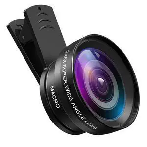 Phone Camera Lens, 0.45X Super Wide Angle Lens for iPhone Lens Kit, 15X Macro Clip-On 2 in 1 Professional Lens Kit for iPhone, Samsung, Google and Most of Android Phone Camera Lens, 0.45X Super Wide Angle Lens for iPhone Lens Kit, 15X Macro Clip-On 2 in 1 Professional Lens Kit for iPhone, Samsung, Google and Most of Android
